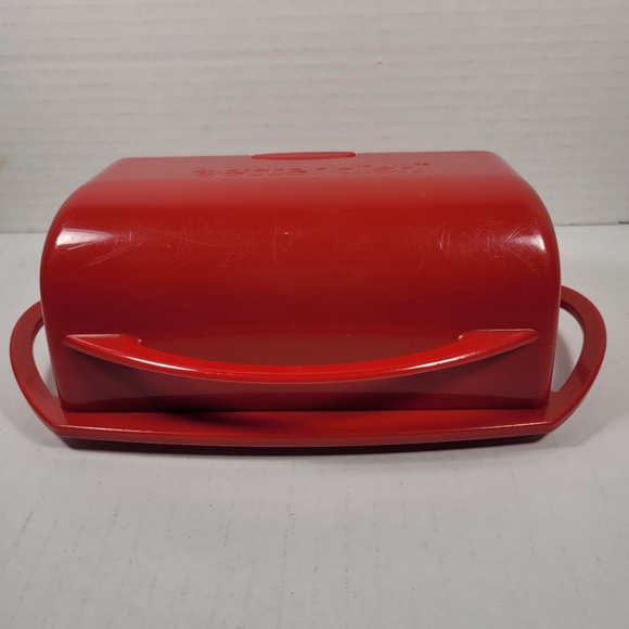 Kitchen Concepts Better Dish Flip-Top Butter Dish Red - Picture 1 of 5
